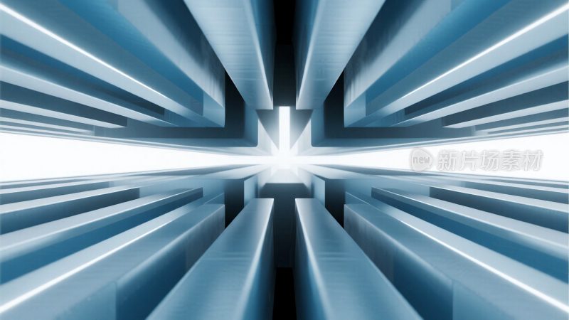 蓝色抽象几何线条光影背景