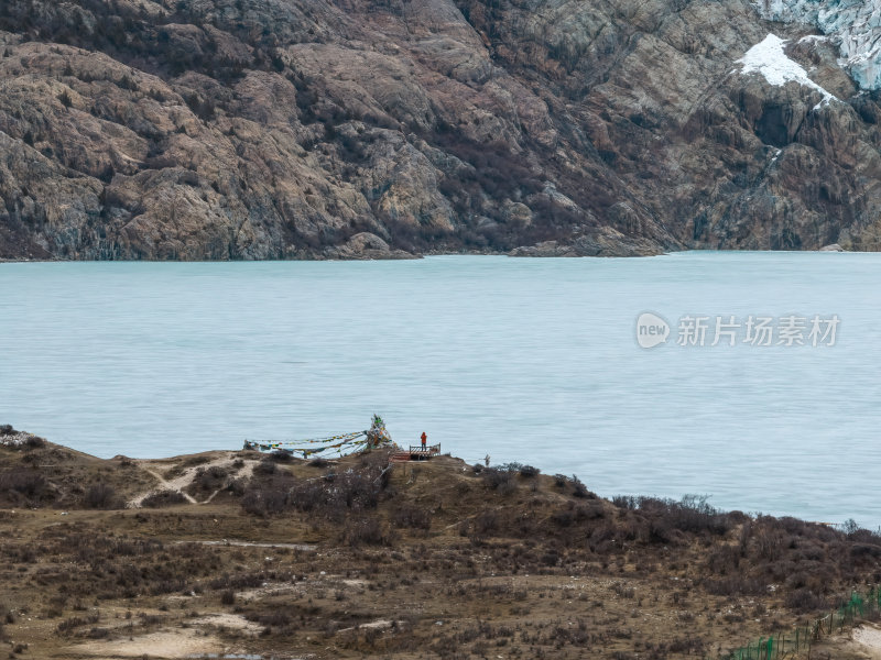 西藏那曲地区布加雪山冰川高空航拍