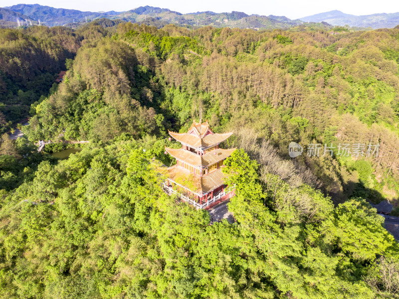 湖南新晃夜郎谷风景区航拍摄影图