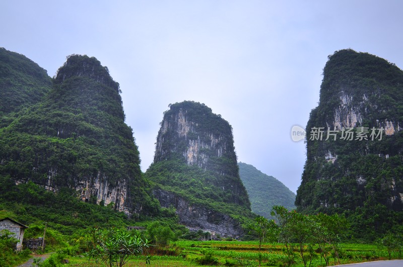 河池盘阳河山青冰秀倒影迷人小桥流水好风光