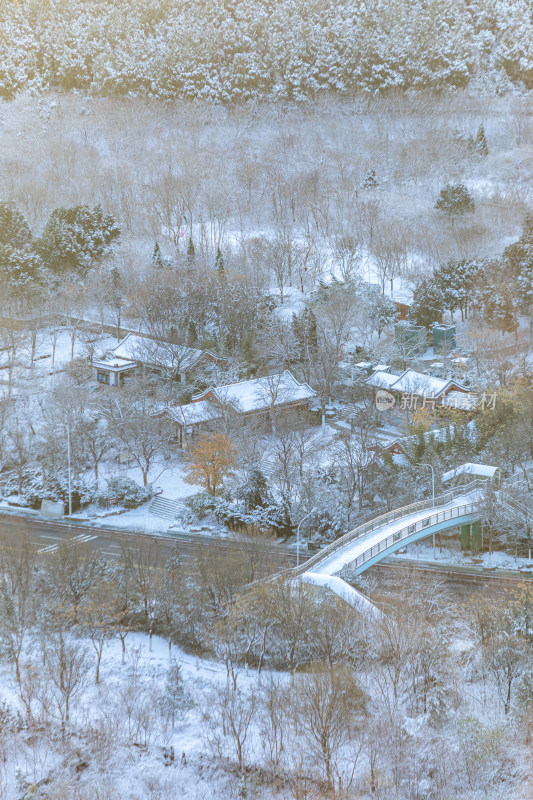 济南千佛山冬日雪景景观