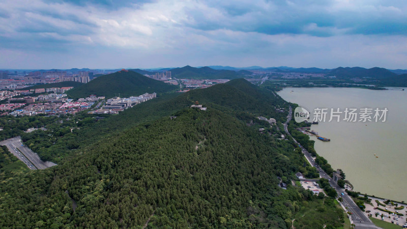 江苏徐州云龙湖云龙山5A景区航拍图