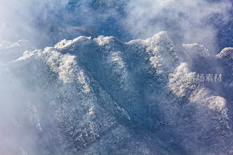 长城雪后冬季风光