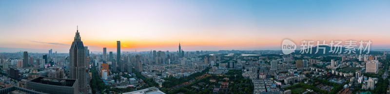 南京城市天际线全景