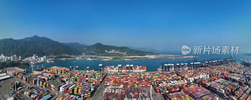 深圳市盐田区盐田港国际集装箱码头航拍