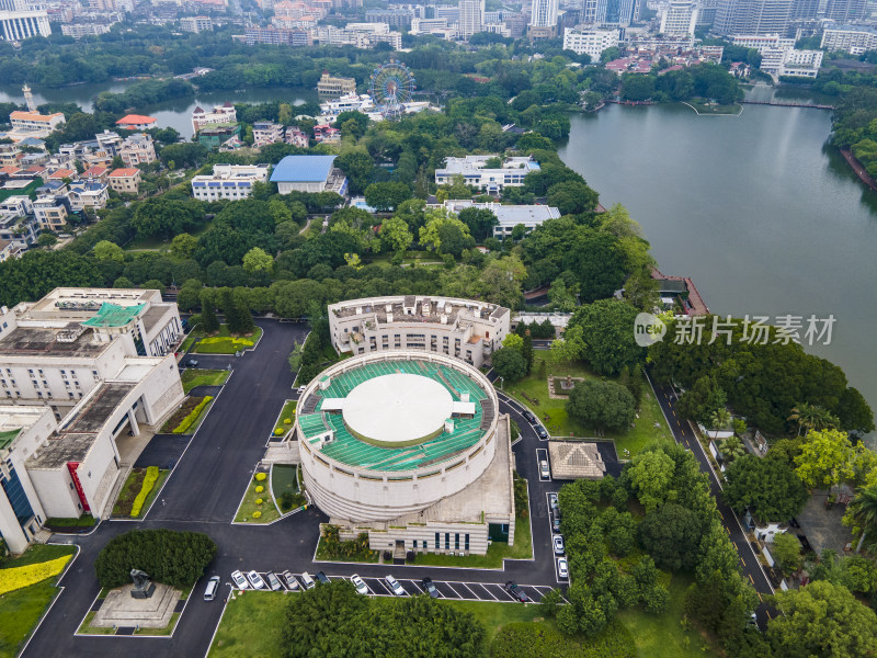 福建福州博物馆美术馆航拍