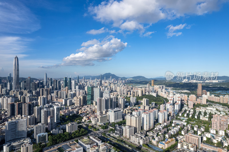 深圳市福田街道航拍风光