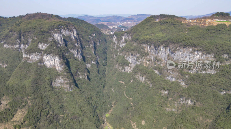 湖南湘西矮寨德夯大峡谷航拍