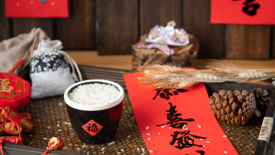 中国农历新年概念背景静物