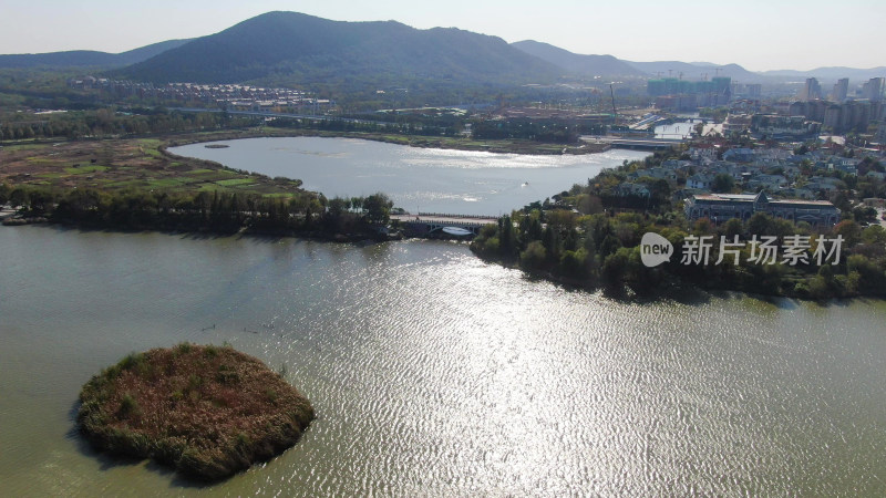 航拍江苏徐州云龙湖5A景区