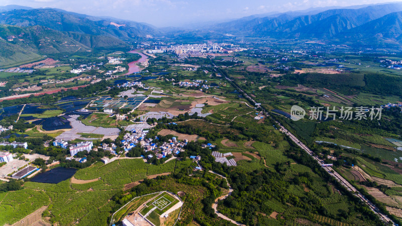 元江航拍 红河谷的壮丽景色