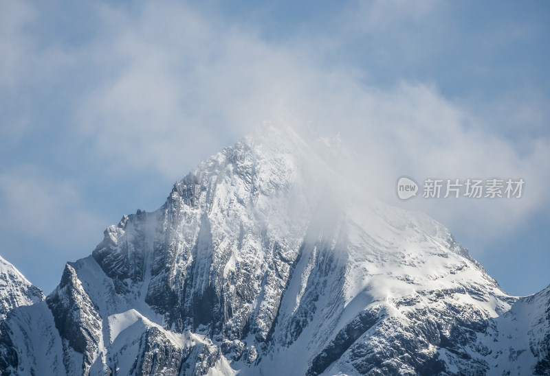 四川四姑娘山雪山航拍