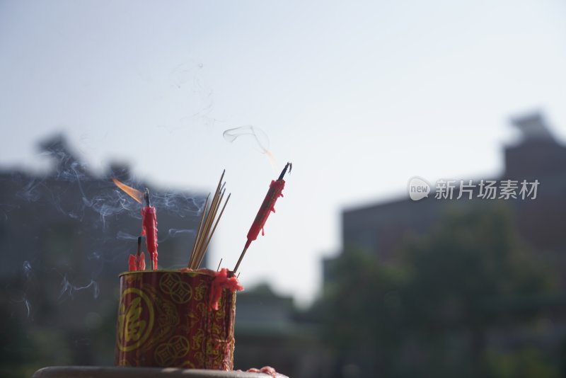 春节 过年 祭拜 祭祀 蜡烛