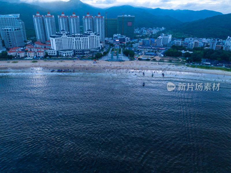 大海海洋沙滩青澳湾海岛航拍图