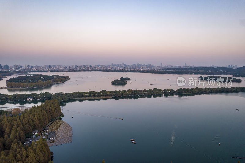 西湖风景区杭州花圃航拍