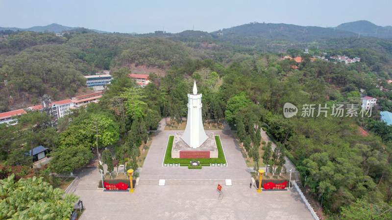 红色旅游景区广西百色起义纪念园航拍