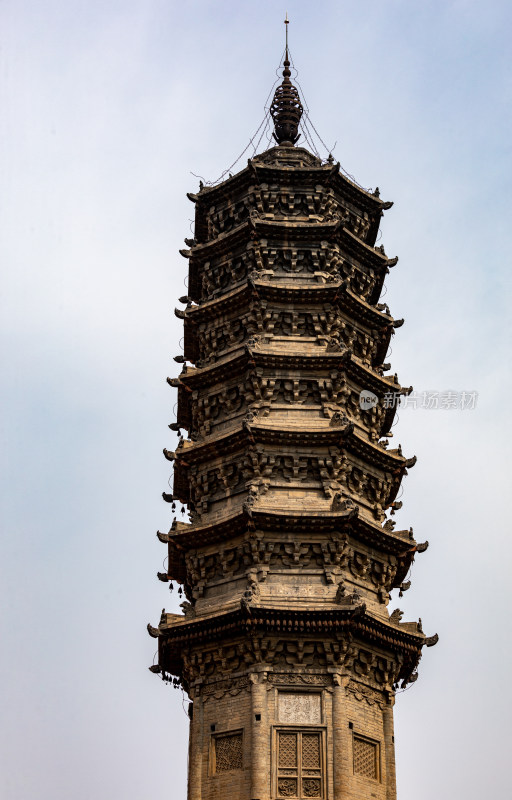 河北石家庄赵县柏林寺塔建筑景观