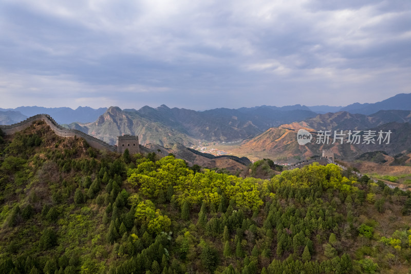 天津蓟州黄崖关长城旅游景区自然风光航拍