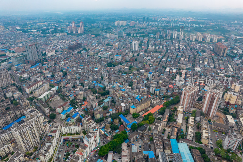 钦州城市全景大景航拍摄影图