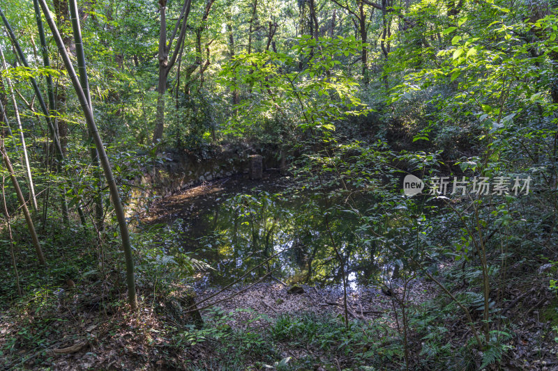 杭州宝石山景区挂牌山月牙池景点