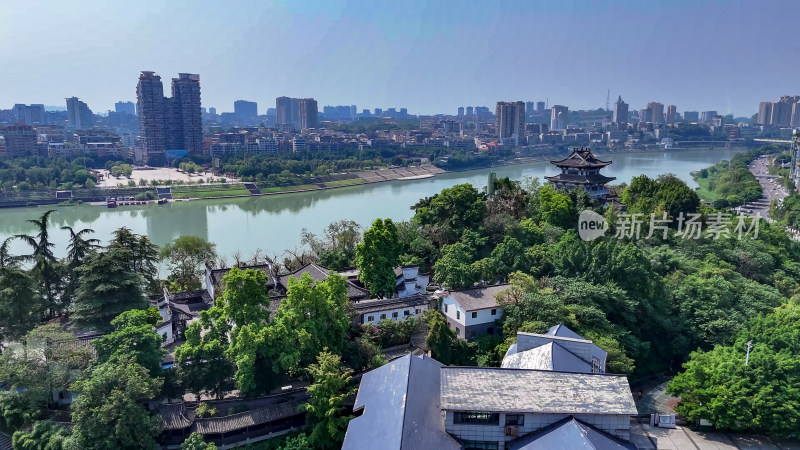 四川内江大千园4A景区航拍图