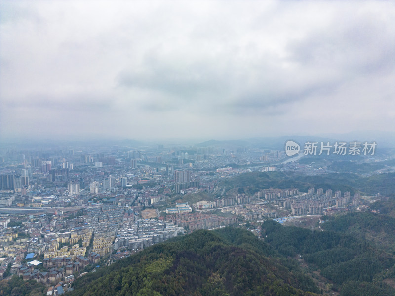 山川丘陵地貌航拍摄影图