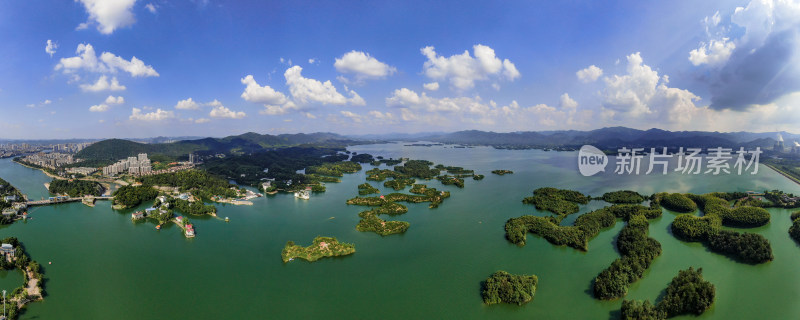 祖国壮丽山河湖北陆水湖航拍摄影图