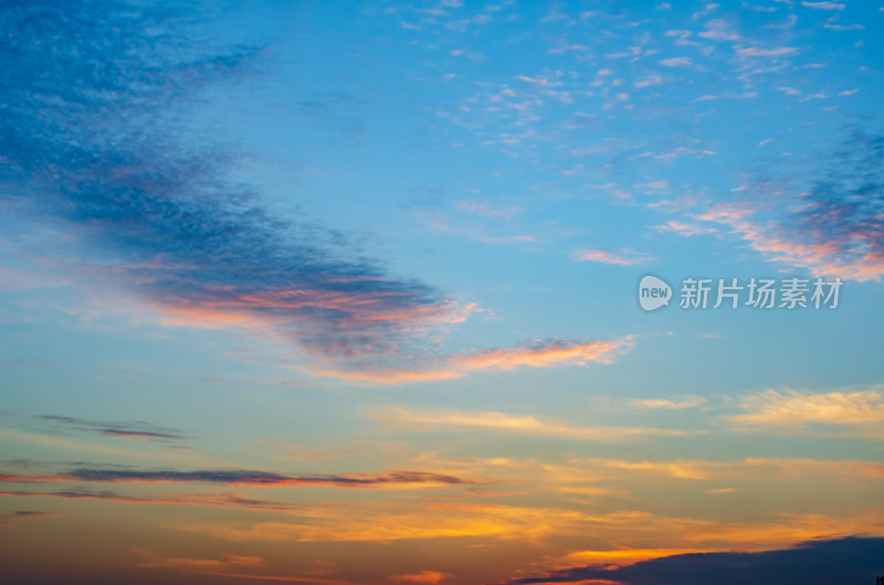 夕阳晚霞天空素材背景图