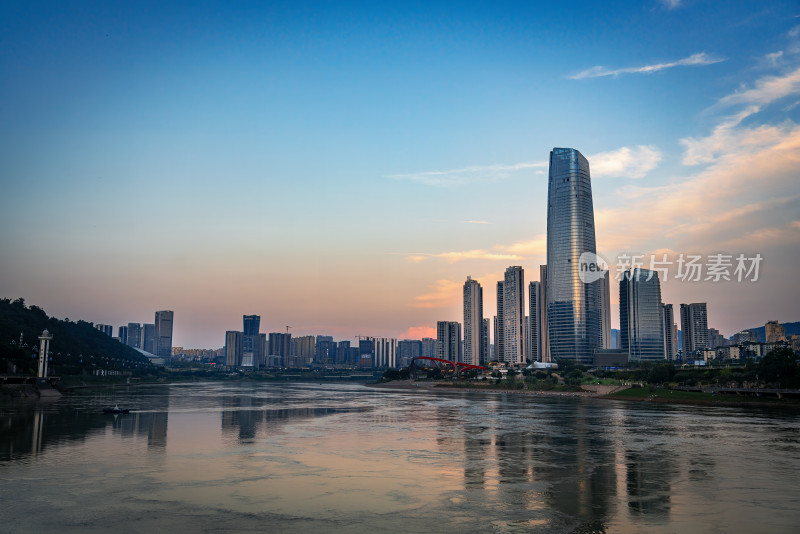 宜宾城市风景夜景江景