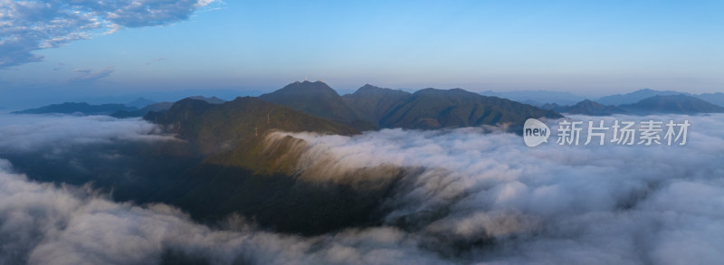 杭州千岛湖山峰高山云海风光航拍