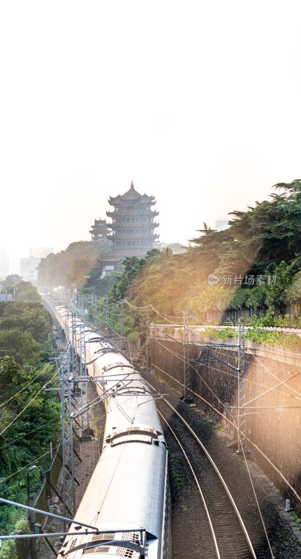 湖北武汉武昌京广铁路黄鹤楼白云阁