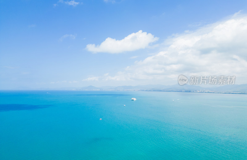 航拍国家海岸海南三亚亚龙湾海岸线