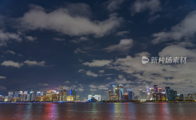 杭州钱江新城城市阳台夜景