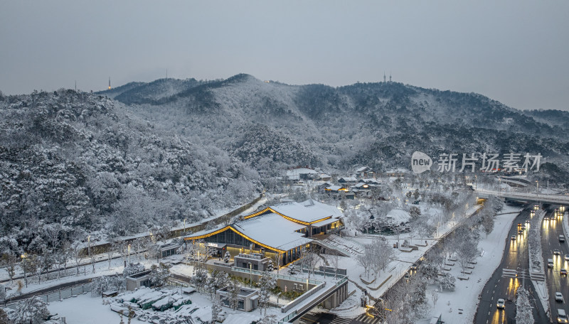 岳麓山西大门雪景