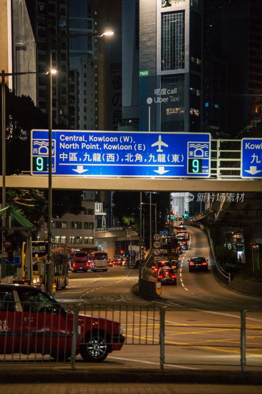 香港夜景街道