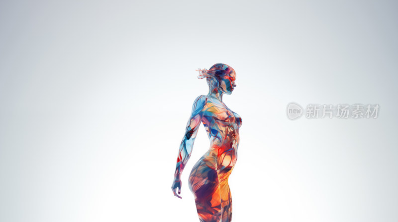 流动彩墨的生命体——抽象人体艺术