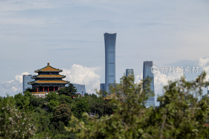 北京古今建筑中国尊景山