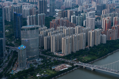 俯瞰广州城市全景