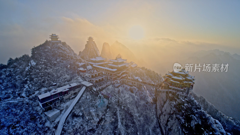 洛阳老君山冬季雪景