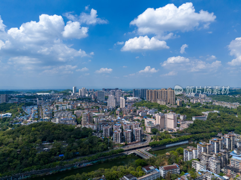 四川自贡城市大景自贡城市建设