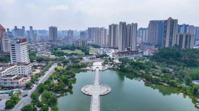 福建莆田城市建设航拍图