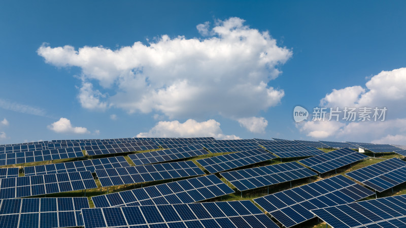 航拍光伏太阳能发电清洁能源电力电业