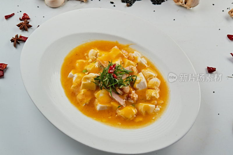 浓汤蟹黄焗日式内脂豆腐