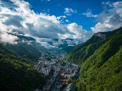 祖国大好河山湖北神农架 A景区航拍摄影图