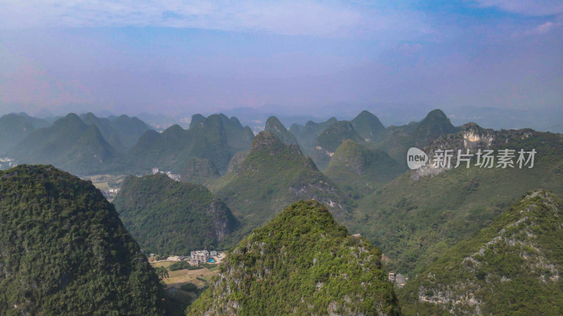 航拍广西桂林山水甲天下