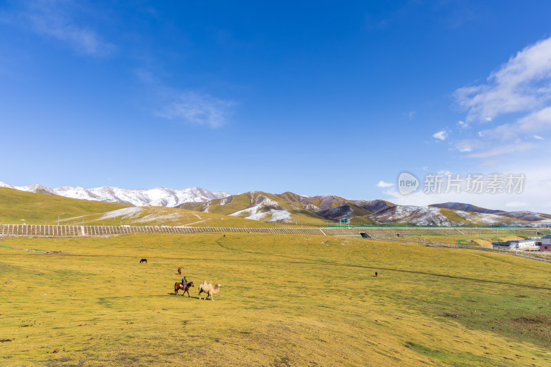 青藏高原青海祁连山脉天境祁连雪山雪景