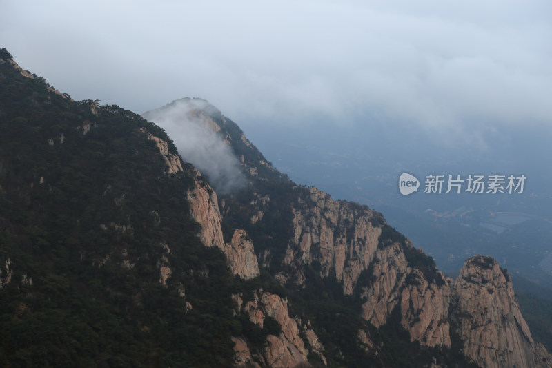 云海 山峰 山峦 清晨 泰山 壮观