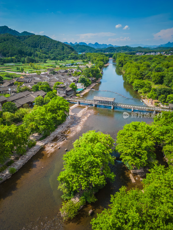 桂林自然风光4A景区东漓古村