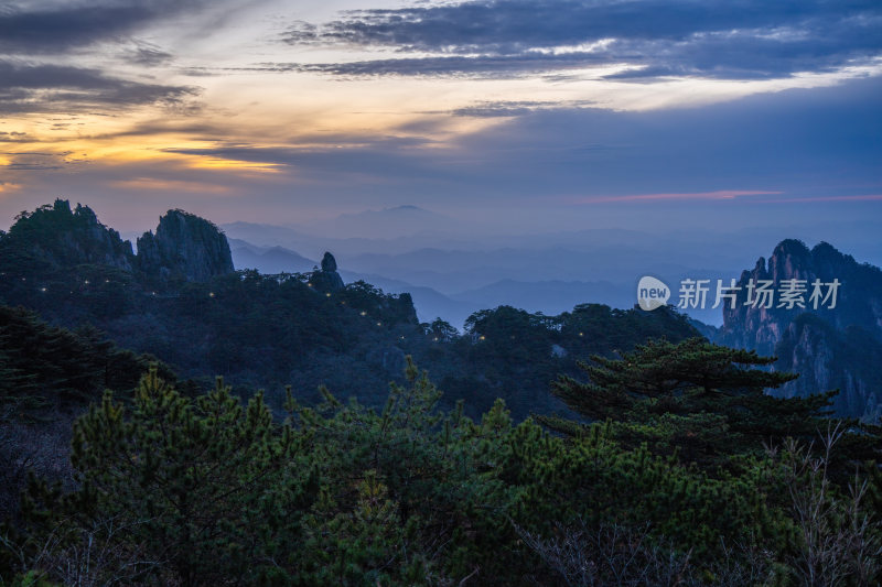 安徽黄山风景区自然风光