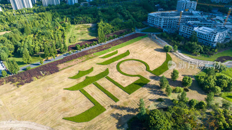 航拍杭州钱塘江 钱江新城